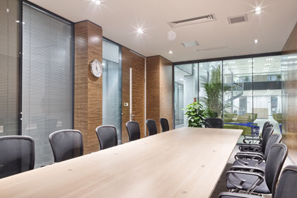 Long Boardroom Table with ChargeSpot